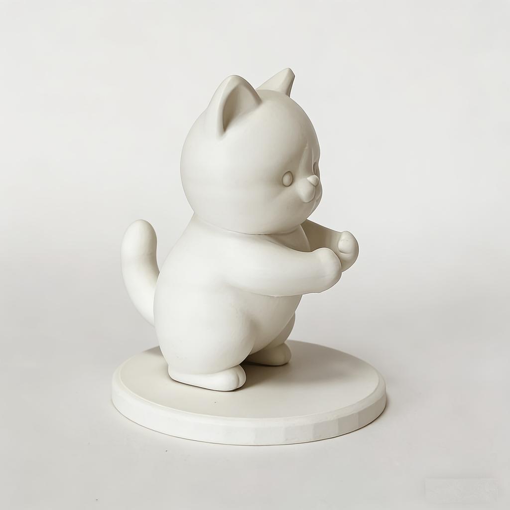 1pc Adorable Cat Base Pen Holder, Kitten Shape Desktop Stationery Organizer for Pens Markers, Decorative Desk Accessory