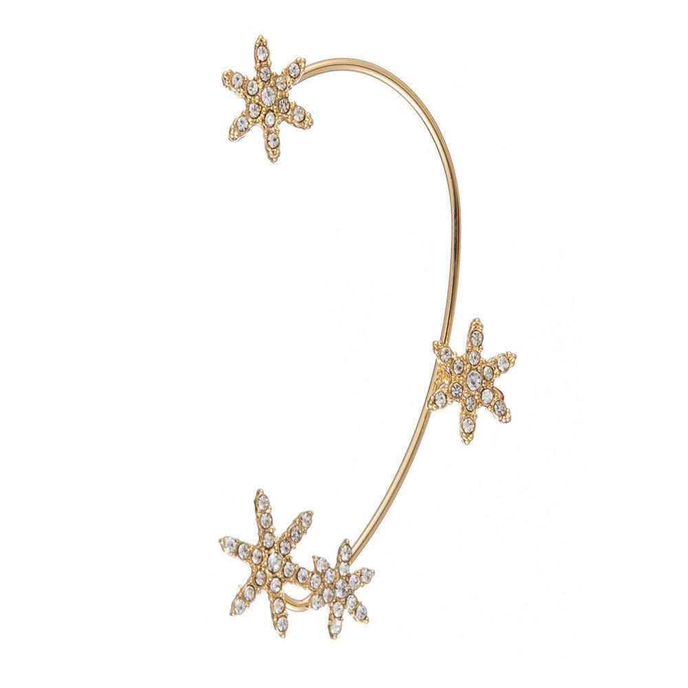 Chic Left Ear Butterfly Ear Cuff For Women Gold Alloy Plating Accessory Fashion