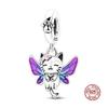 Neu in Charm-Perlen Charms Kupfer Glasierte Tulpen-Perlen Charms Schmetterlinge Charm-Perlen Charms Perlen Charms Kompatibel Mit 3mm Authentischen Armbändern Damen Tun