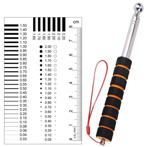 Heizi Crack Scale and Percussion Rod Set (2-Piece Set) for Detecting Subsurface Concrete, Inspection Rod, Measuring Scale, Stethoscope, and Percussion