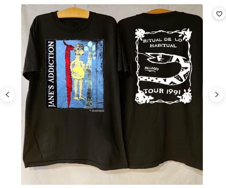 Jane’s Addiction Ritual De Lo Habitual Alleged Tour 1991 TShirt. Unisex T-Shirt L