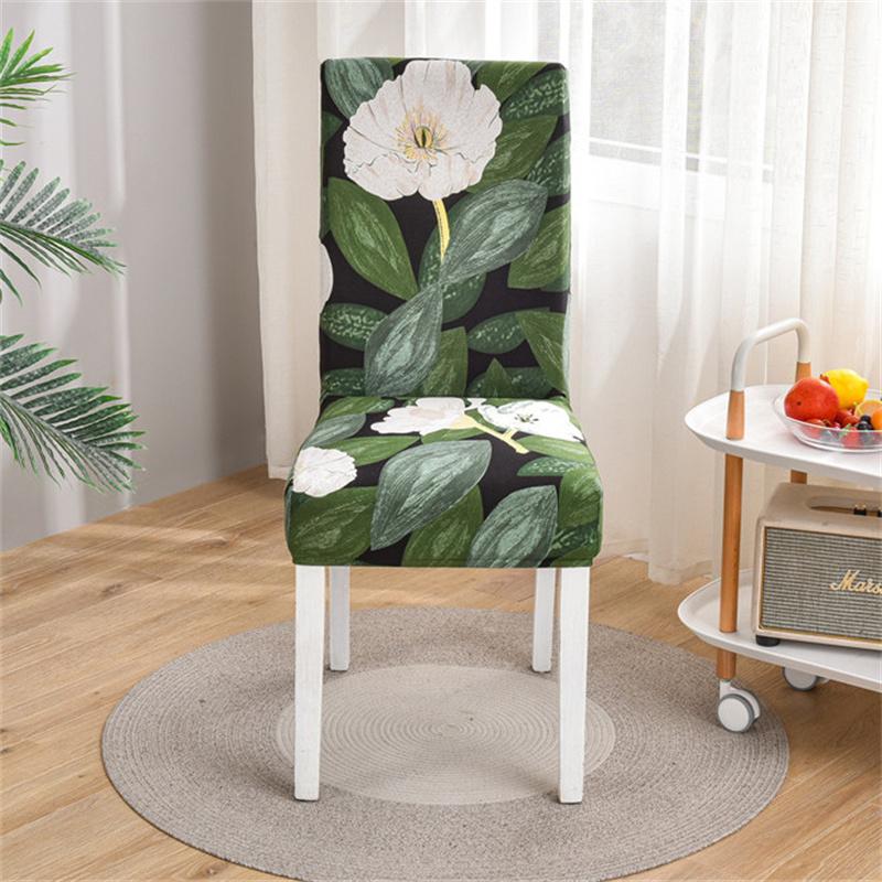 Printed Stretch Dinning Chair Cover Elastic Seat Chair Covers Office Chair Slipcovers Restaurant Banquet El Home Decoration