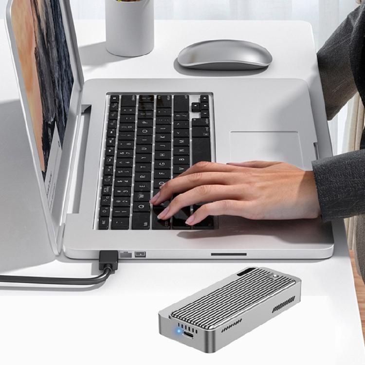 USB4.0.0 40Gbps Aluminum Enclosure Case M.2 NVMe Drive Fast Transfer Speed Fan Replacement for 2242 2260 2280