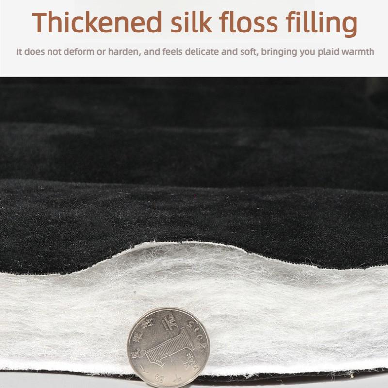 Universal Car Seat Cover Short Pile with Lumbar Support Four Season Car Seat Protector Pad & Cushion