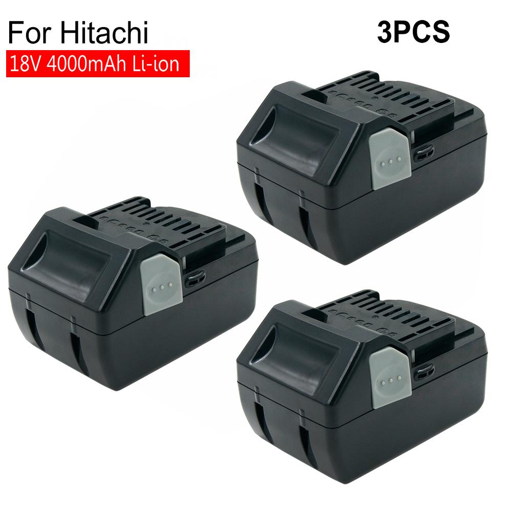 Buy 3PCS Power Tools Replacement Battery 18V 4000mAh Liion for Hitachi
