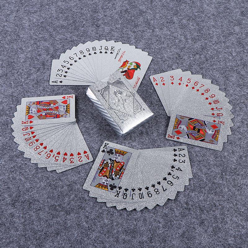 Gyllene Poker PVC Svart Rutnät Guldfolie Spelkort: Vattentät, Skrynkbeständig, Slitstark.