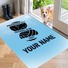 Custom Name Birmingham City Crystal Velvet Floor Rug Personalized Text Soft Carpet Home Decor