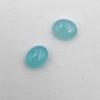 Natural Aqua Chalcedony Oval Cabochon Loose Gemstone Lot 2 Pcs 8*10 MM 5 CT For Jewelry Making