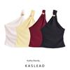 Kaslead New Arrival Women's Clothing Fashion Style Stylish Simple and Versatile Silm One Shoulder Tops 1293575