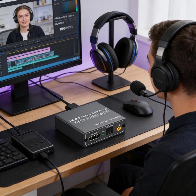 Metal To sound Processor With Fiber And 3.5mm Port For Streaming Devices In High Resolution Quality