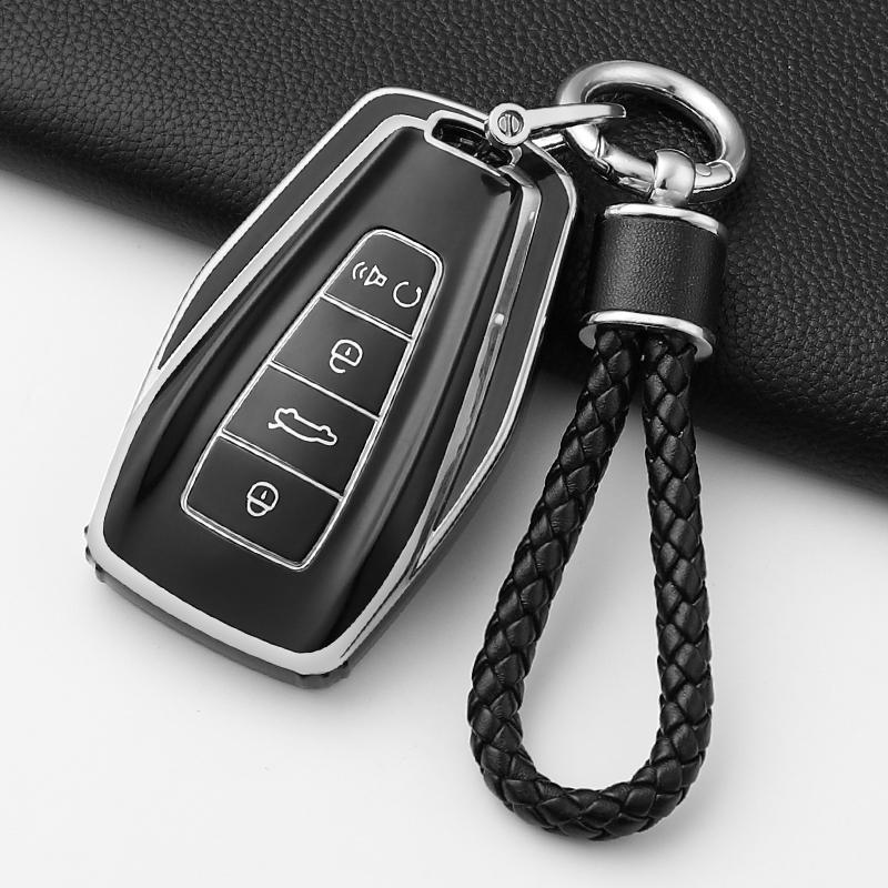 Fashion Tpu Car Key Case Cover Shell Fob For Geely Atlas Boyue Nl3 Coolray X6 X7 Ex7 Emgrand Kulrey Gt Gc9 Keychain Accessories