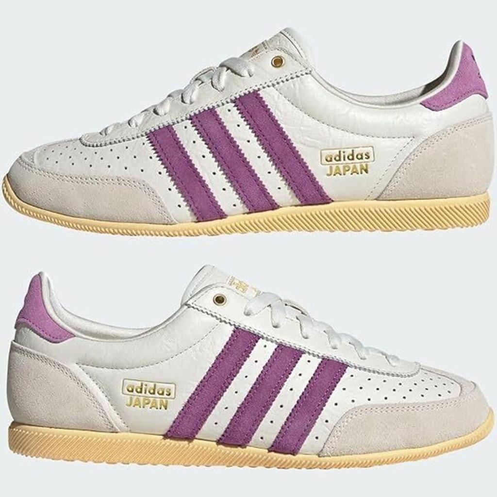 Adidas Japan Size JQ6931, Off-White/Rich Mauve/Orange Tint, 24.5cm