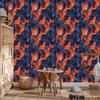 Navy Blue and Red Ink Wallpaper for Living Room and Bedroom 50x1000
