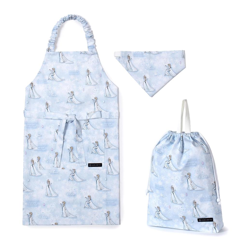 COLORFUL CANDY STYLE Disney Drawstring Gym Apron Cooking Class Kitchen Triangle Scarf Set Elementary NV502900 2-Piece Set Bag, Bag, (Sizes 130-160),