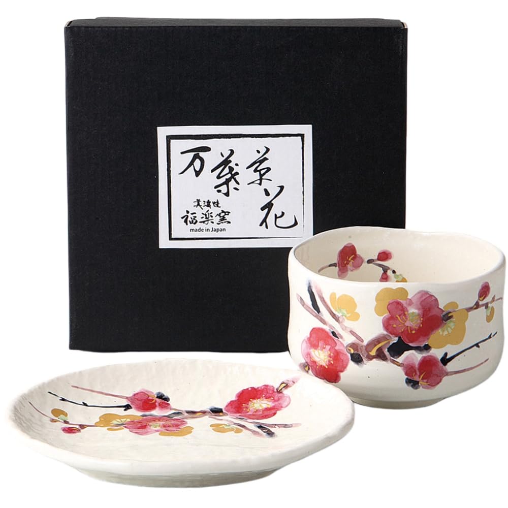 

Чаша для матча x x Цветы маньё и сливовая чайная комната Мино Сделано в Японии Ale-net Набор, Ш9.3 Г9.3 В6.5см, Цветы, Набор, Керамика, Изделие,