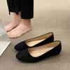 New Fashion Coat Casual Solid Color Large Light Mouth Women's Suede Comfortable Flat Large Size   De  Shoes Women's