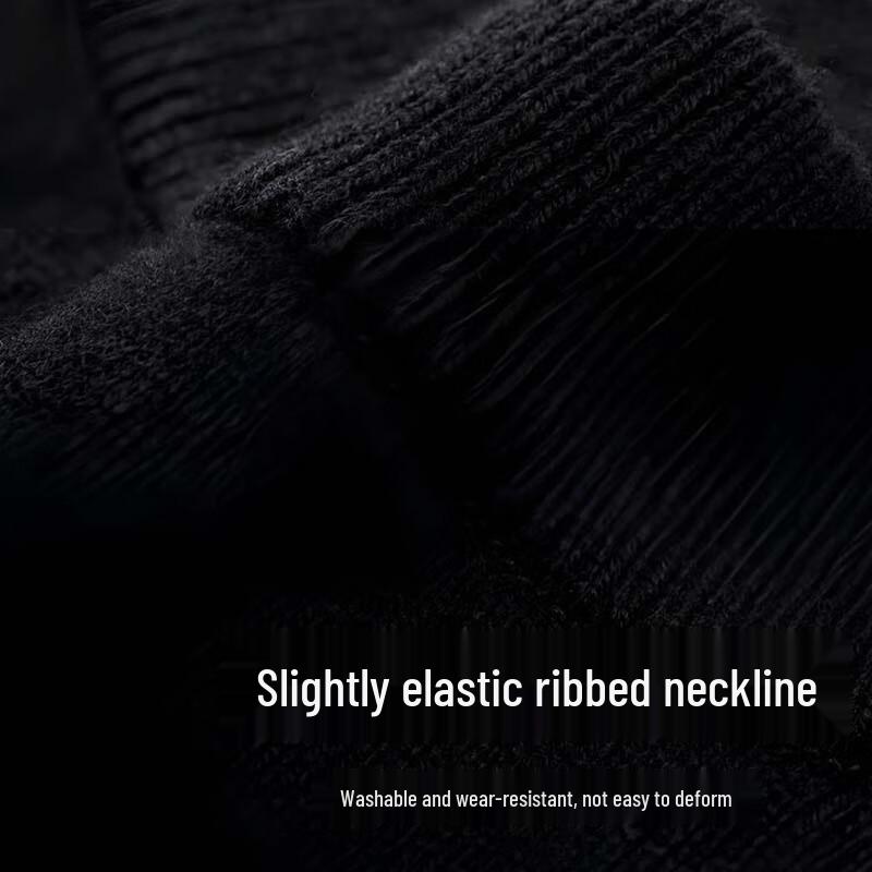 SEPTWOLVES Men's Thin Cashmere Round Neck Pullover Sweater