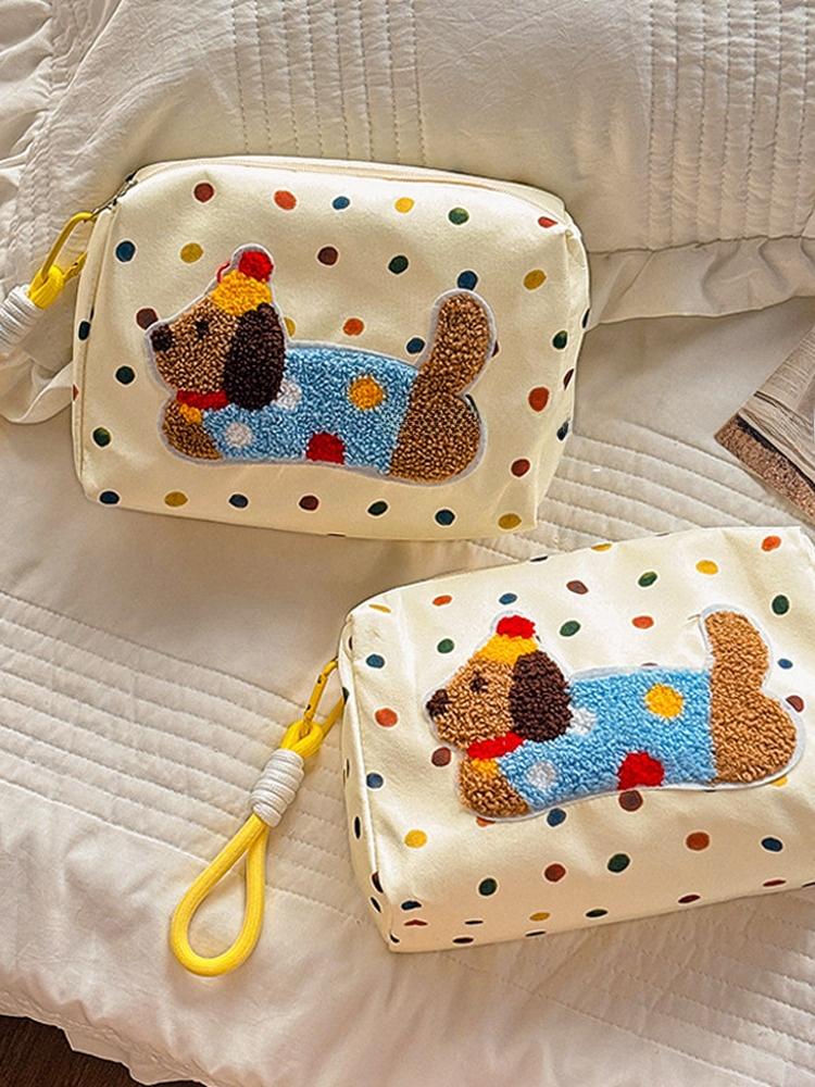 2026 New Cute Dog Large Capaci Portable Travel Toiletry Bag Eup Pouch Storage Bag for Women Outgoing Wa Up Bag