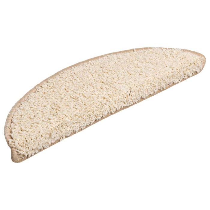 Tapis d'Escalier - VIDAXL - Crème - Antidérapant - Insonorisant - Lavable