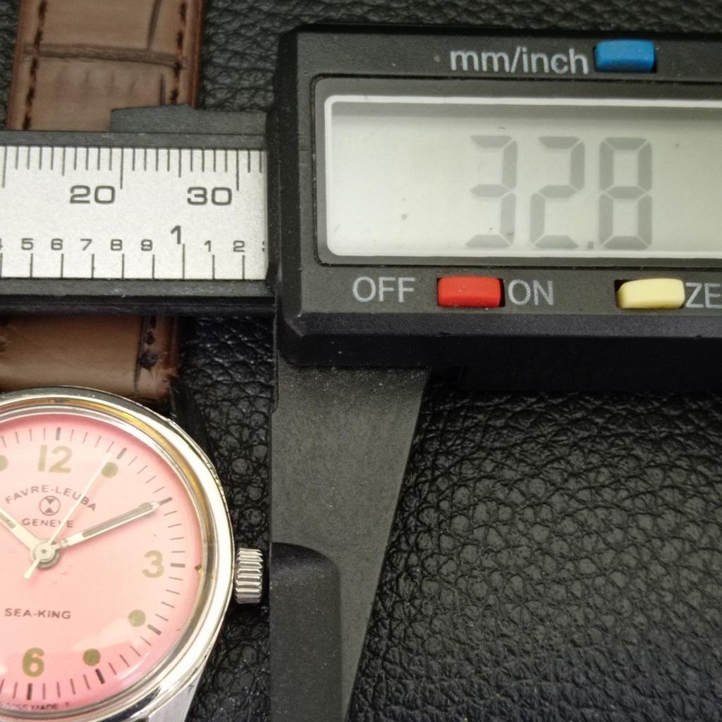 SWISS VINTAGE FAVRE LEUBA 111 SEA KING HAND-WINDING MENS PINK WATCH A702010-5 R208-a702010