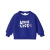 Children's Cartoon Print Velvet Lined Hoodie - Round Neck, Long Sleeve, Thickened Warm Base Layer