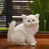Animal Realistic Cat Stuffed Doll Sitting Posture Lifelike Cat Plush Toy  Photo Props