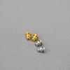 Gold-Plated Brass Non-Slip Silicone Bullet Gourd Ear Plug Jewelry Accessories for DIY