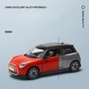 Simulation 1/28 Scale BMW Mini Cooper Alloy Car Model with Sound Light Children Boy Diecast Toy Vehicle Collection Miniature