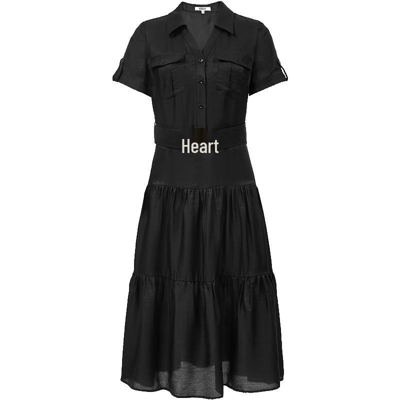

ONLY Women s Short Sleeve Tiered Shirt Dress M