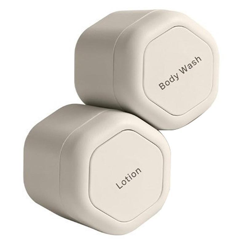 2/3Pcs Travel Container Magnetic Storage With Lids Cosmetic Dispenser Stacking Design Bottle For Face Cream Sunscreen Organizer