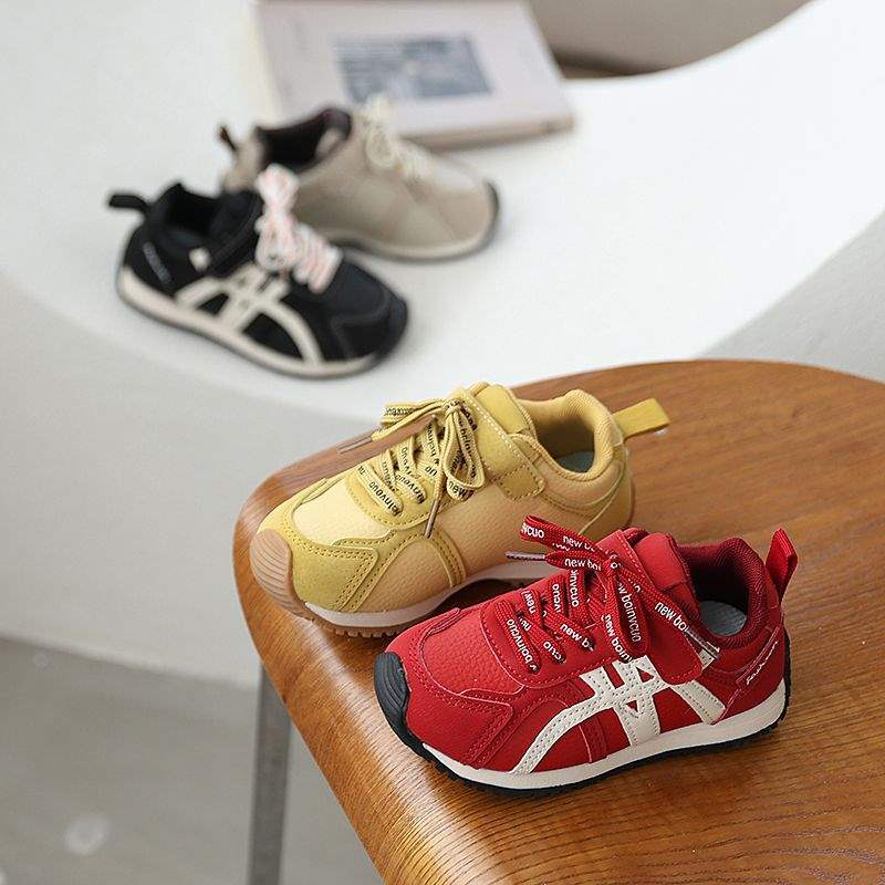 Children's Forrest Gump Shoes 2025 Leather New Spring and Autumn Sports Shoes Boys Versatile Casual Shoes 1-7 Years Old Female Toddler