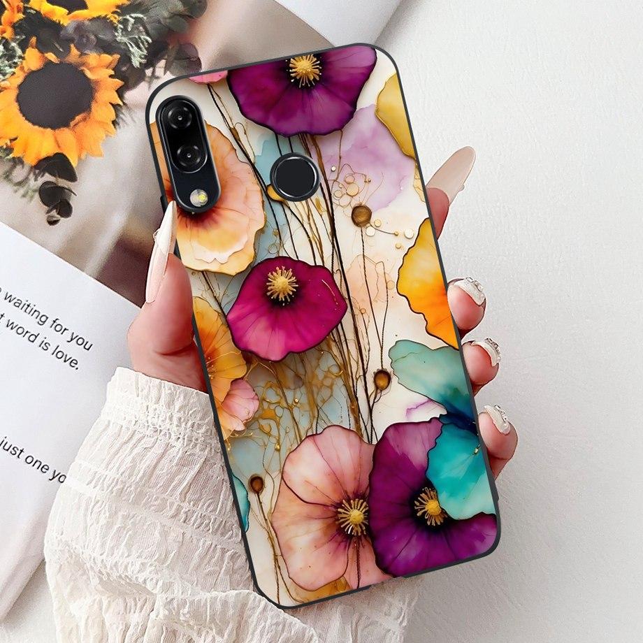 Luxury Matte Silicone Soft Case For ASUS ZENFONE 5 8 3 ZE620KL ZE520KL ZB602KL ZB601KL ZS590KL Capa Flower Loving Heart Funda