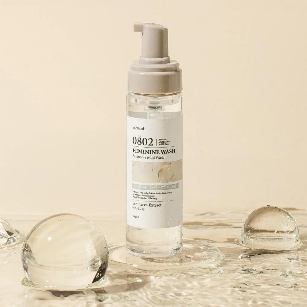 Merhent Echinacea Mildly Acidic Feminine Wash 200ml x 1 Bottle Hypoallergenic Feminine Cleanser