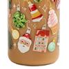 Color-Changing Festive Tumbler Christmas Beer Can with Brush And Straw Holiday-themed Beverage Container