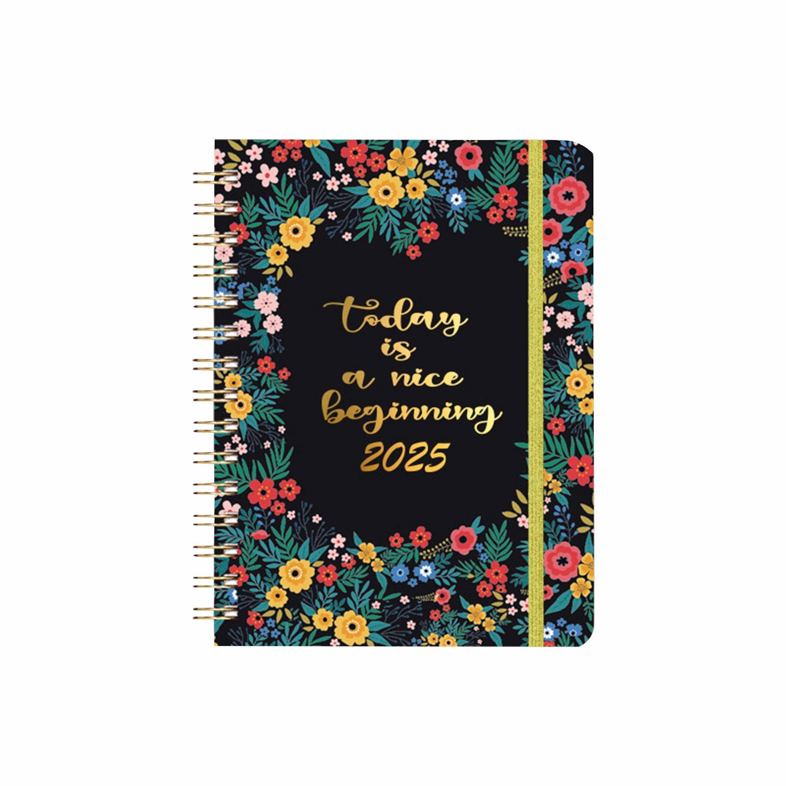 

Еженедельный план Этот график Этот кожаный блокнот 2025Блокнот на резинке One Size