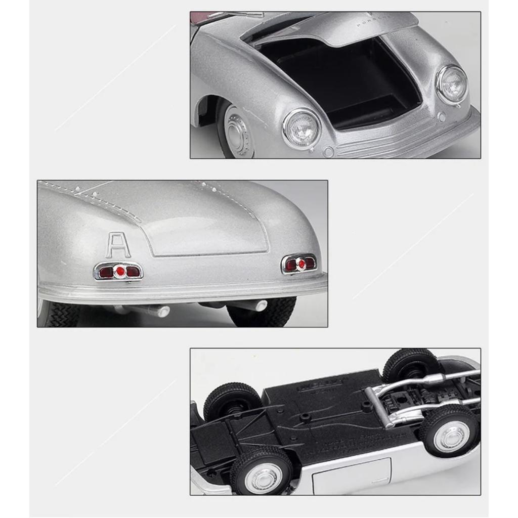 Welly 1/24 Porsche 356 No. 1 Roadster Alloy Retro Sports Car Model Diecast Metal Classic Car Model Simulation Childrens Toy Gift