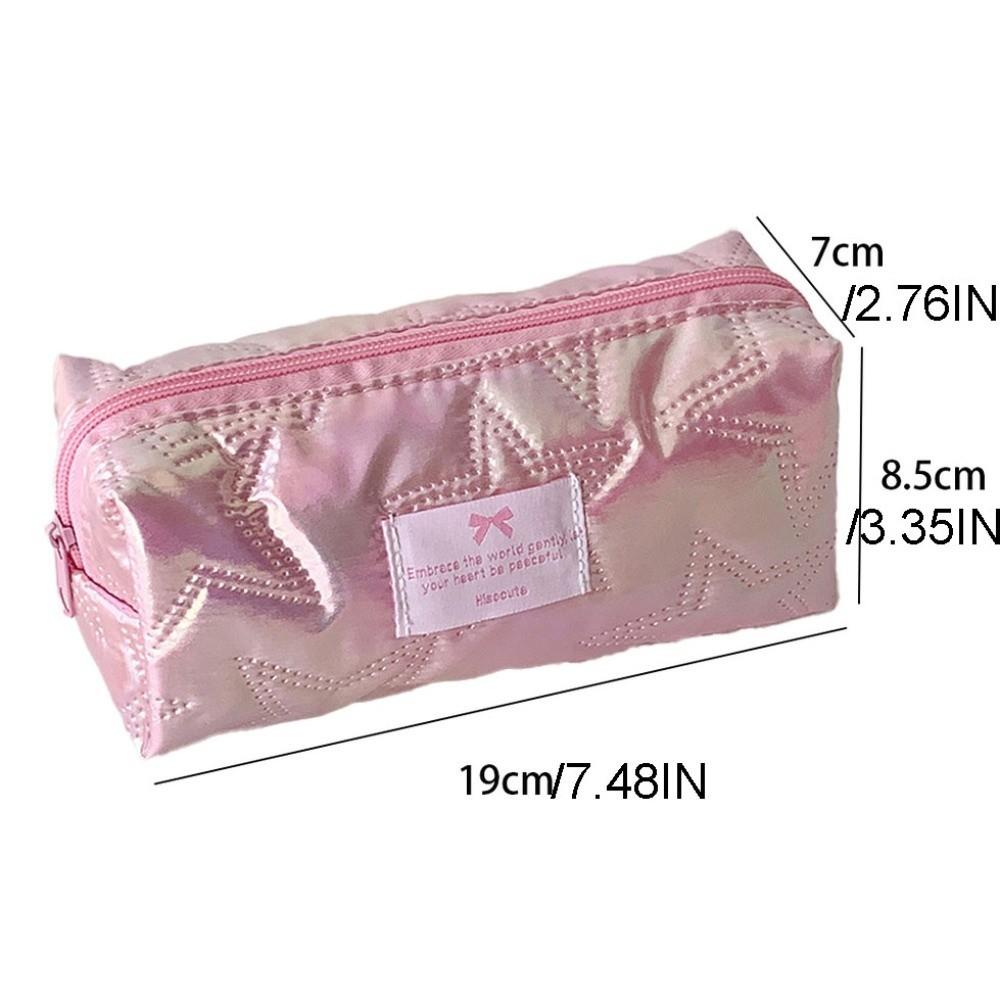 Glossy Star Stationery Bag Korean Style Makeup Bag Sweet Pencil Pouch Kids Children
