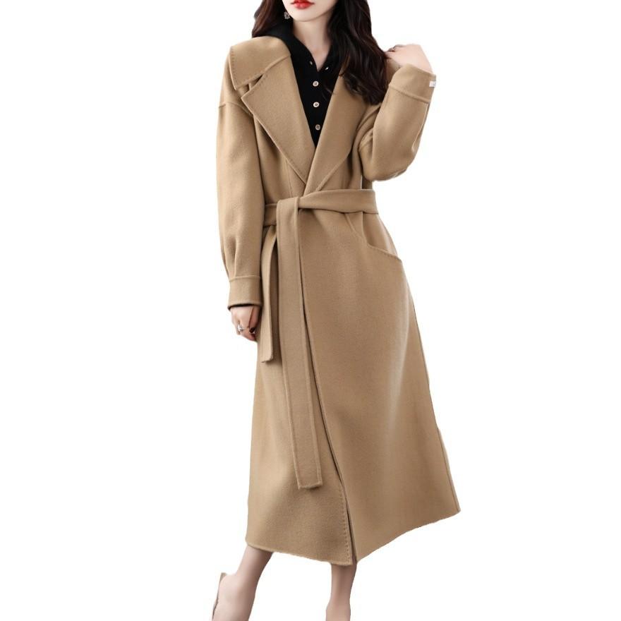Double-sided Wool Fur Coat for Women's New Autumn and Winter Extended Lapel Fur Coat for Women