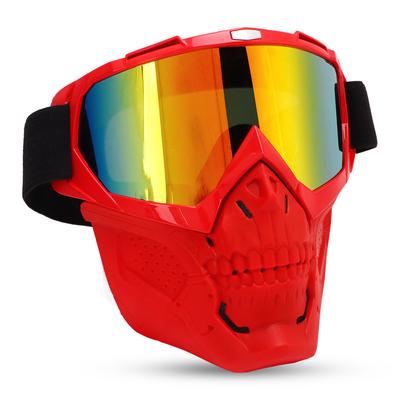 Motorcycle Skull Goggle Face Cover Off Road Cycling Windproof Helmet Goggles Glasses with Face