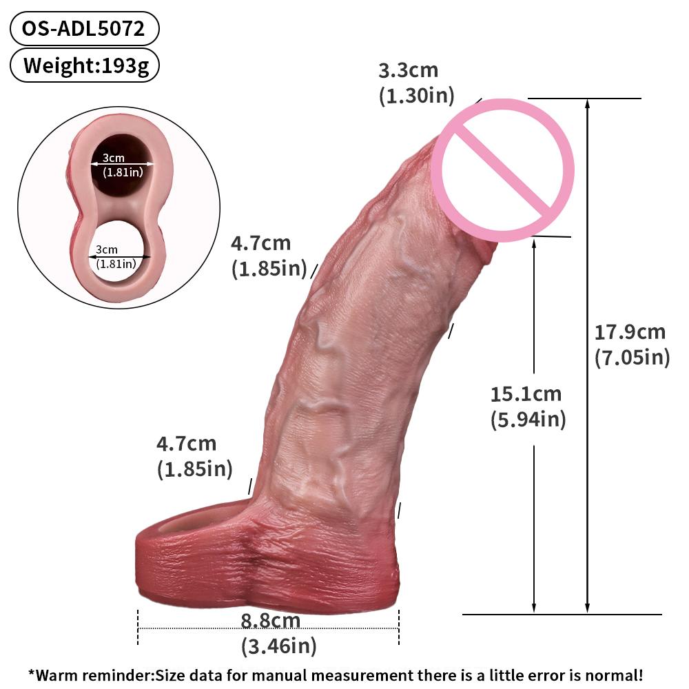 Factory Silicone Penis Sleeve for Couple Safety Silicone Cock Enlargement Male Masturbation Penis Sleeve for Male