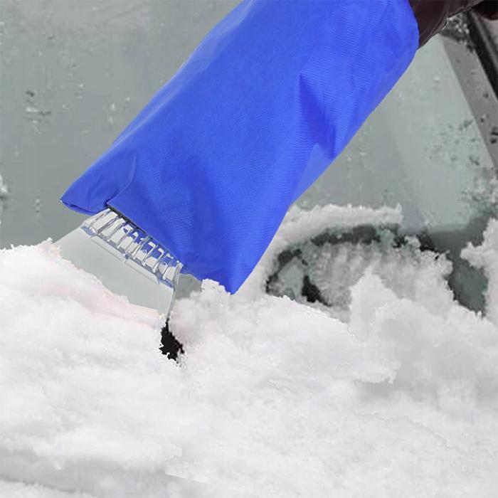Ice scraper with insulated glove