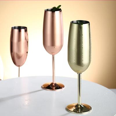 Cocktailbar-Restaurantkelch Champagnerglas Kreatives Weinglas aus Metall Brautjungferngeschenk Whisky Schnaps Edelstahl-Weinbecher