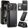 CaseMe-C22 Protective Skins For iPhone  17/17 Air/17 Pro/17 Pro Max , Luxury PU Leather Case Wallet Card Holder Phone Cover for Woman Man