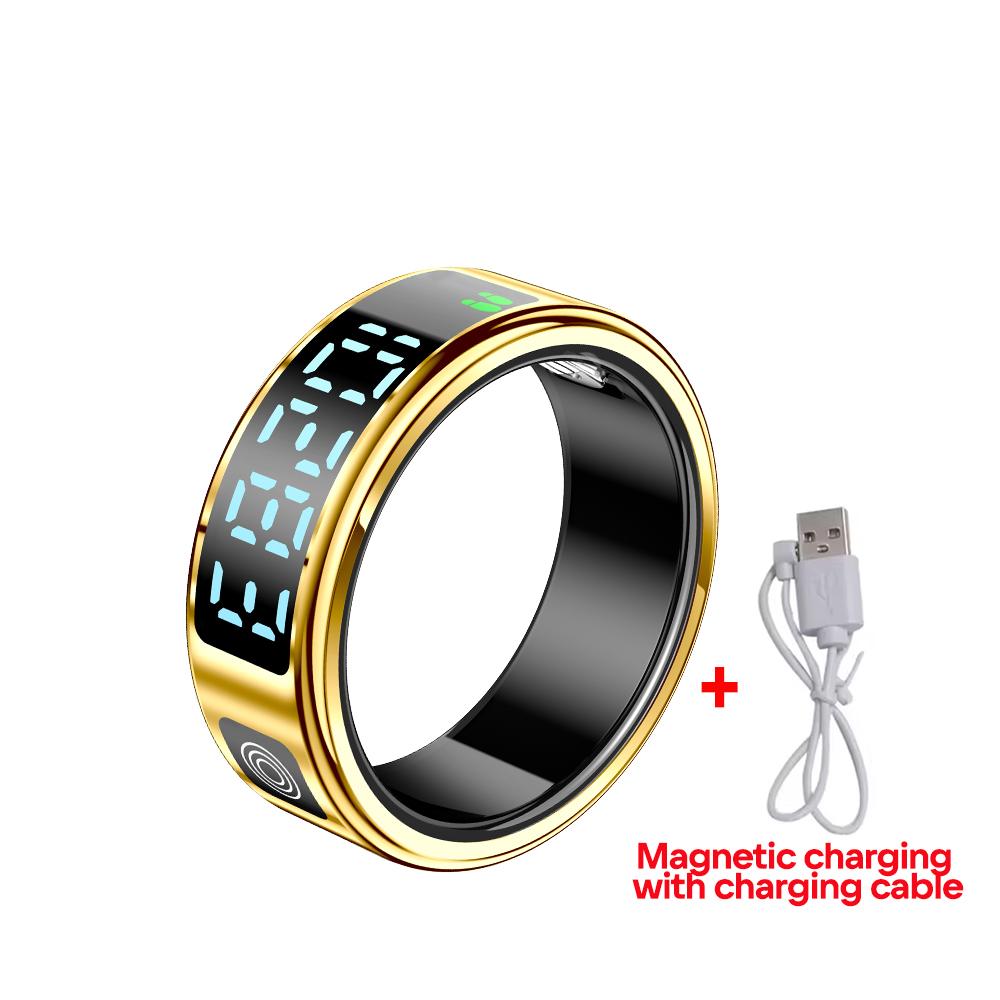 2025 New SR08 Smart Ring Men Women LED Display Screen Heart Rate Blood Oxygen Monitoring 5ATM Waterproof Multi Sports Modes