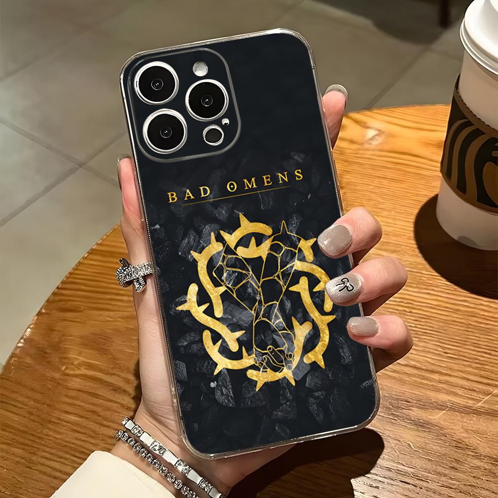 Music Bad Omens Phone Case For Iphone 15 Pro Max 14 11 12 Mini 13 Pro 7 8 X XR XS SE Transparent Back Cover
