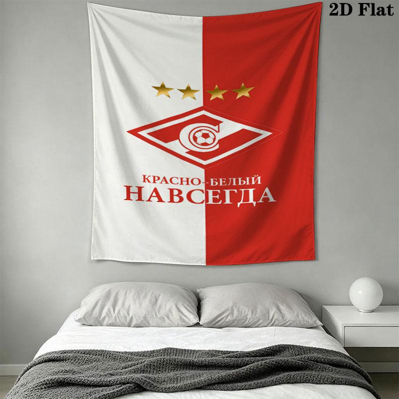 Spartak Moscow Power Wall Hanging Printed Fabric Blanket Decorative Tapestries for Bedroom Living Room Home Decor