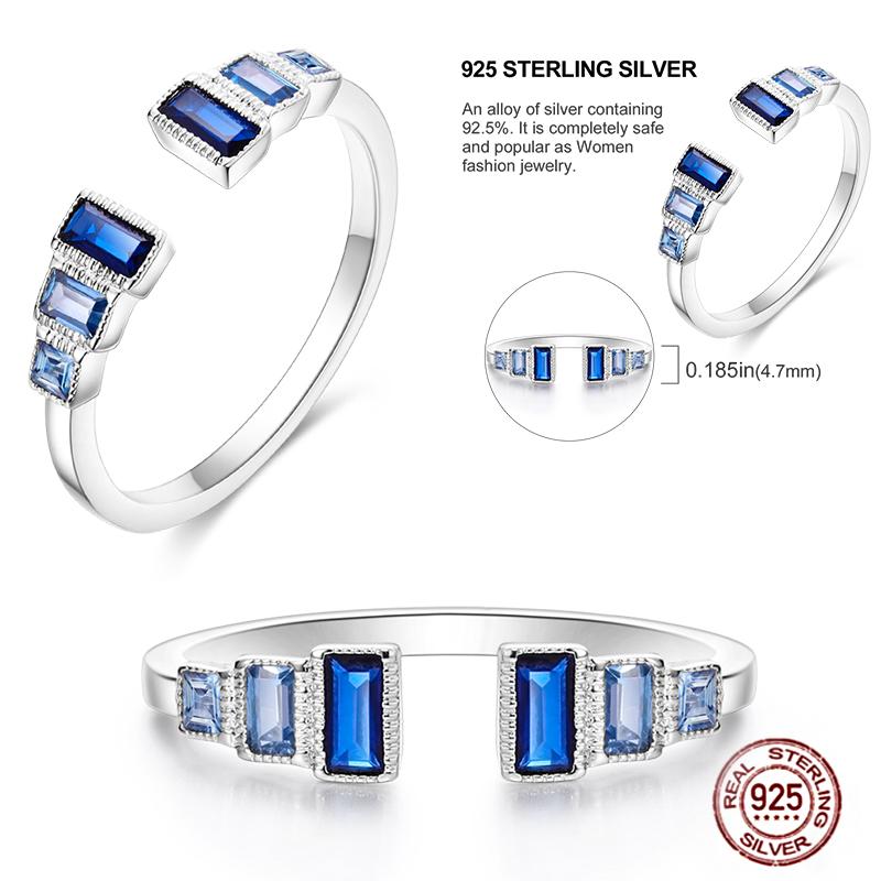 Free Size 925 Sterling Silver Ring Butterfly Sun Moon Sunflower Crystal Original Adjustable Rings for Women Wedding Jewelry Gift