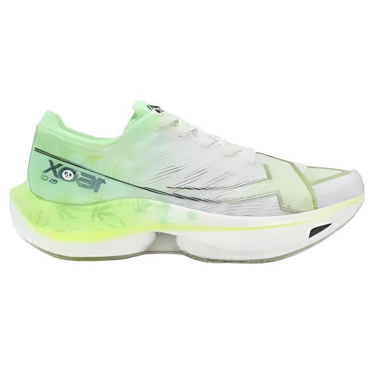 Xtep Speed 160X 5.0 Round Toe Lace-Up Shock Absorbing Lightweight Low-Top Running Shoes Women sneaker White Green 977118110095-9