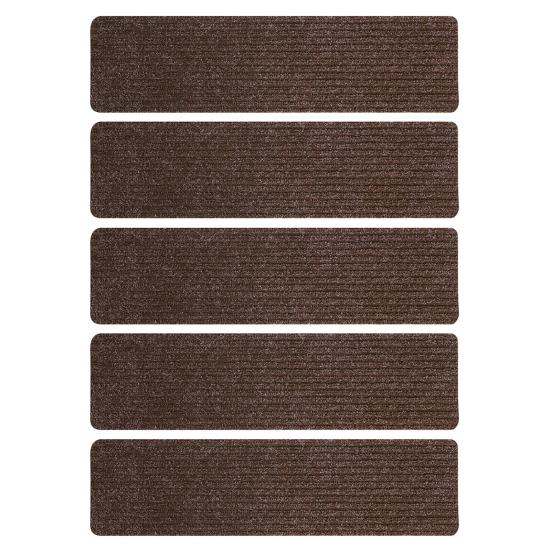 Yousheng 5 Pcs Washable Stair Treads Non Slip Stair Runner with Rubber Backing Residue Free Stair Carpet for Wooden Steps Kids And Pets Safety