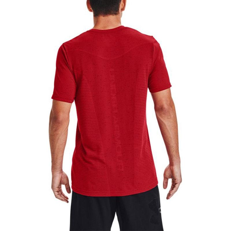Under Armour Logo Print Sports Crew Neck T-Shirt Men Tops Red 1356798-608